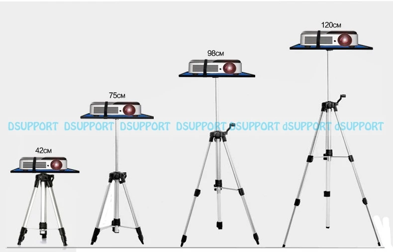 PB1200 High Quality Universal Portable Free Lifting Aluminum Projector Tripod Stand With Tray
