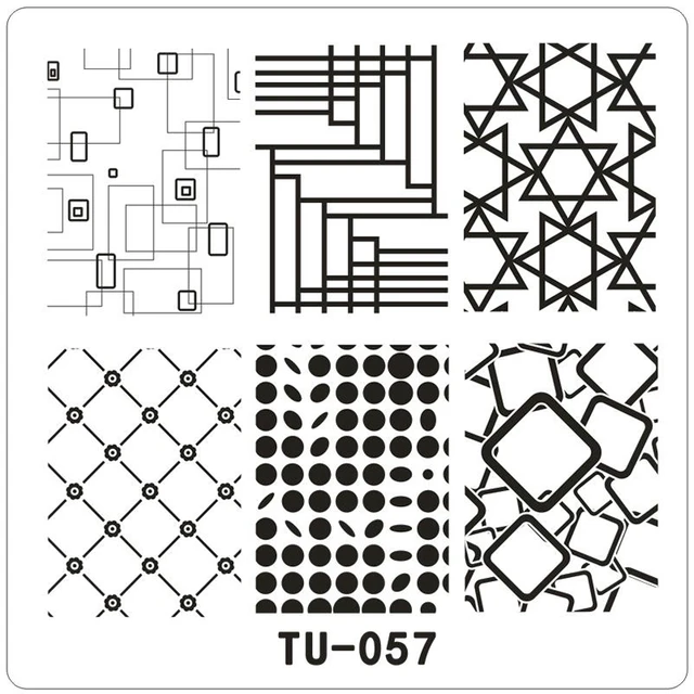 6 6cm square 6 patterns geometry series triangle grid spot image