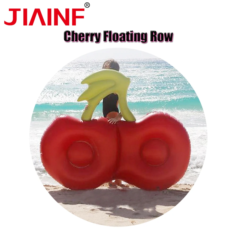 

JIAINF Adult/Women Giant Fruit Cherry Floating Row Lady's Air Inflatable Pool Seaside Floating Object Swimming Pool Toy
