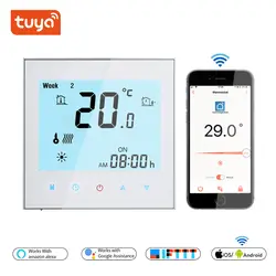 Термостат Wi-Fi температурный контроллер для электрического/водяного/газового котла Напольное отопление Termostato WiFi TUYA Smart Life in 16A/3A