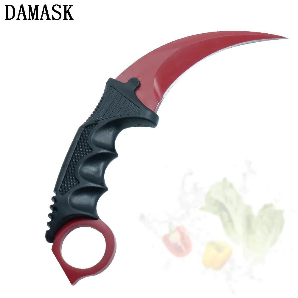 

DAMASK Karambit Hunting Knife Outdoor Survival Tools Fixed Blade Knife CS GO Counter Strike Tactical Combat Camping Hand Tool