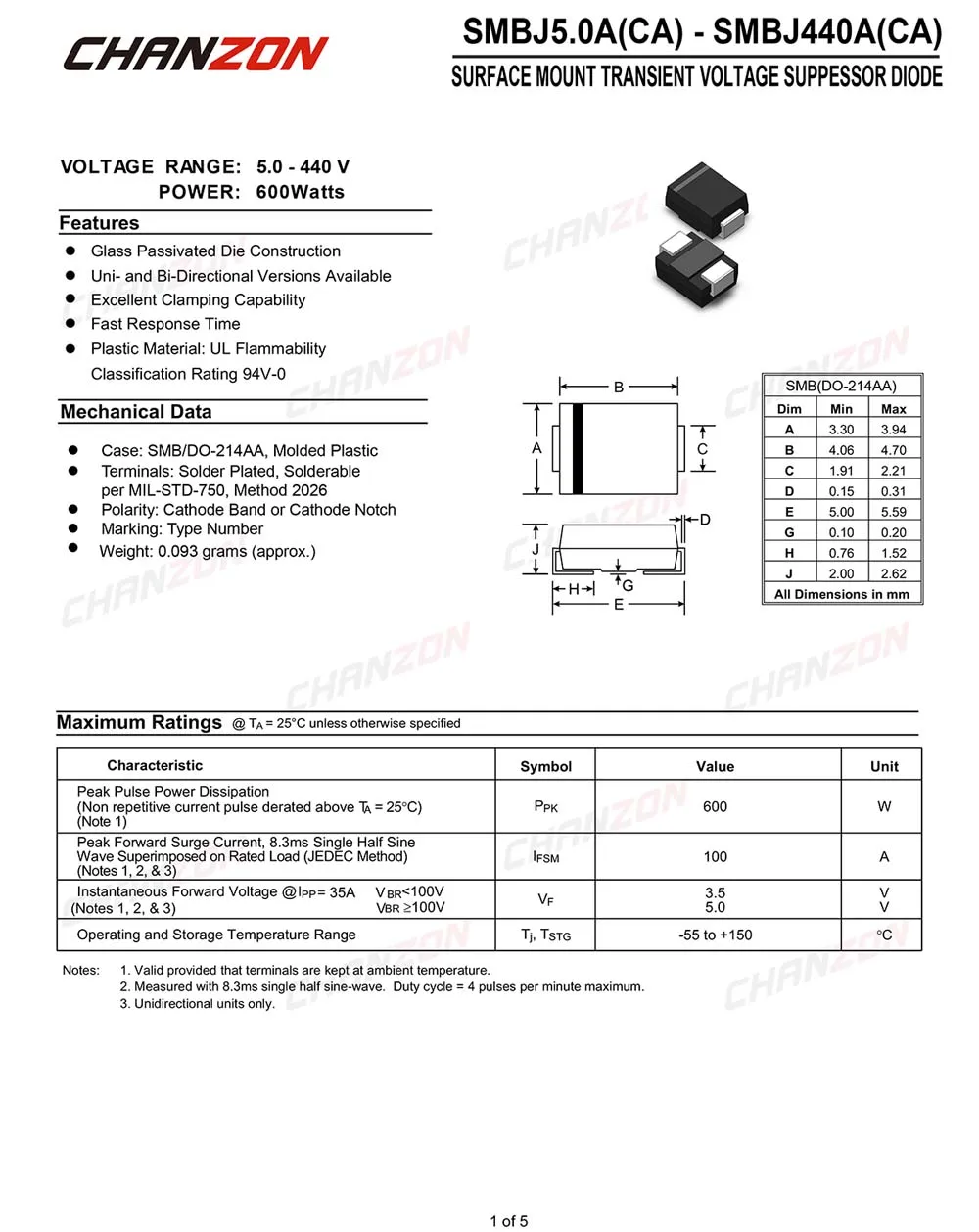 50 шт.) SMD tvs-диоды SMBJ18CA SMBJ18 600 Вт 18 в SMB(DO-214AA) двунаправленный канал 600 Вт 18 вольт