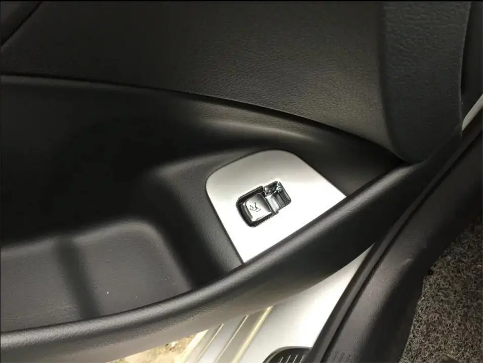 left hand drive cars ABS Chrome Matt Rear Trunk Switch Button Control Cover Trim 1pcs for