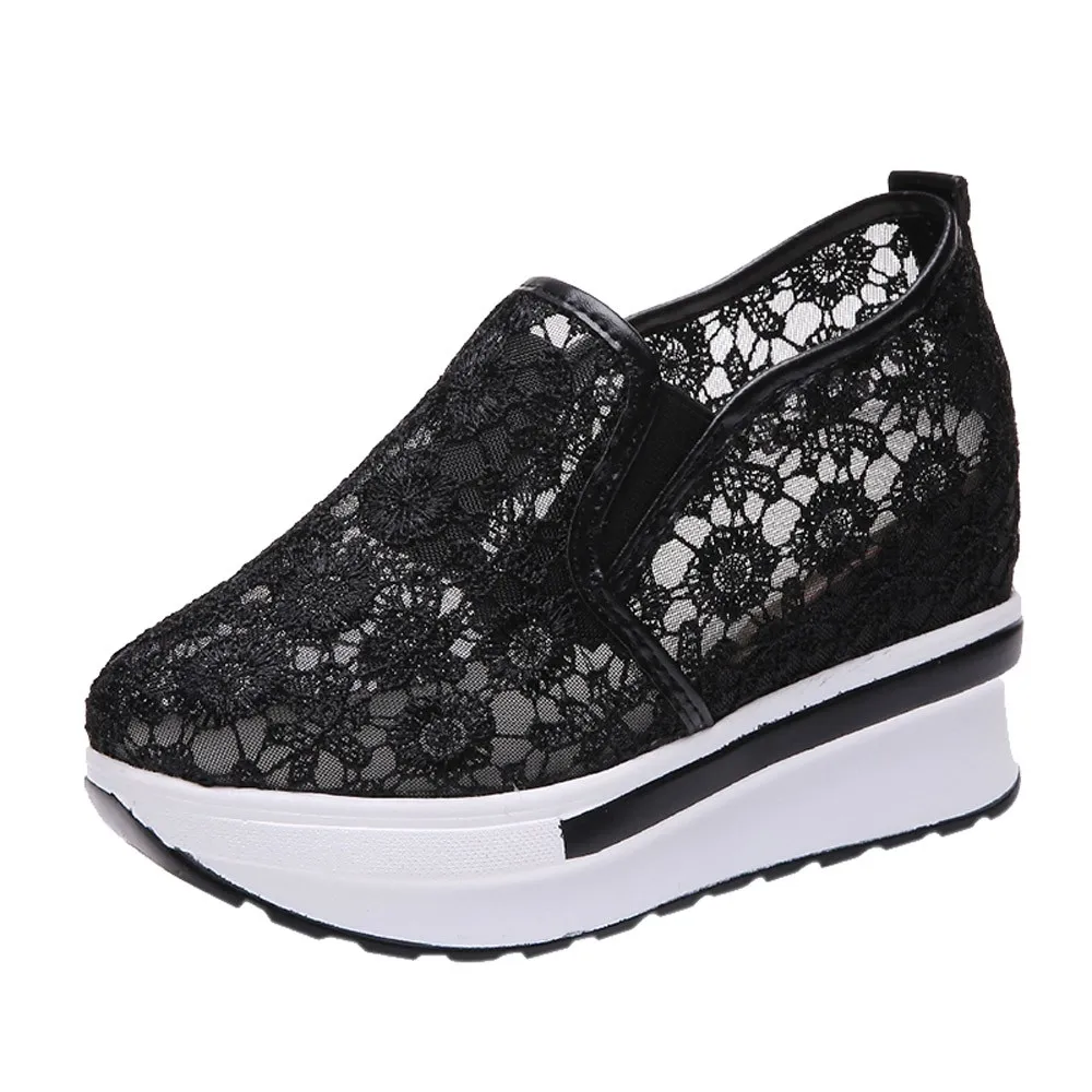 

2019 Spring Summer Hole Shoes Woman Flat Platform Women Shoes Slip On Women's Loafers Thick Soled Female Shoe