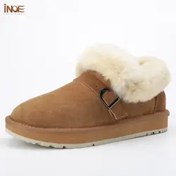 Новые стильные женские зимние ботильоны из натуральной овечьей замши, модные зимние ботинки на овечьем меху, обувь на плоской подошве