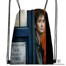 Пользовательские Давид-Теннант-походная сумка на шнурке милый рюкзак для детей(черная спинка) 31x40 см#20180611-02-65