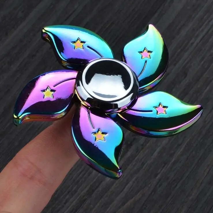 Finger Fid Spinner Rainbow Colors Metal Hand Spiner