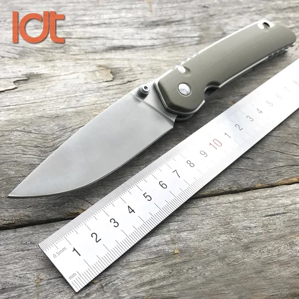 LDT Bear F95 Wild Boar Folding Knife D2 Blade G10 Handle Pocket Tactical Outdoor Knives Survival Hunting Camping Knife EDC Tools - Цвет: Khaki G10 Logo