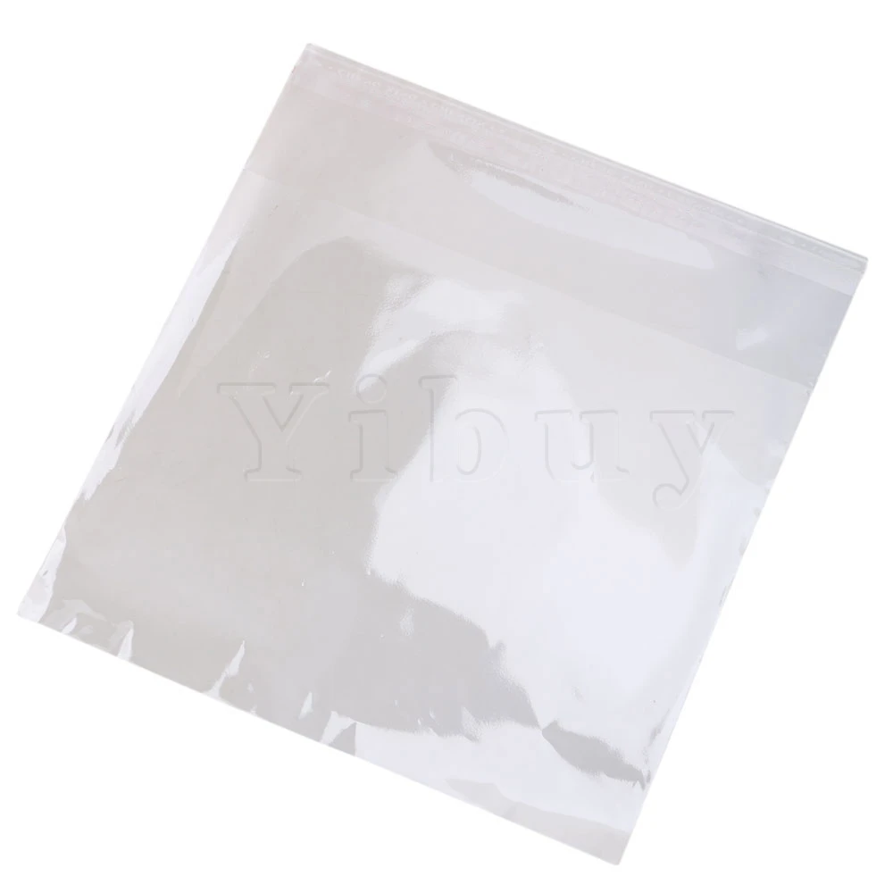 Yibuy 500 шт. OPP пластиковая многоразовая оберточная бумага 160x155 мм для CD DVD