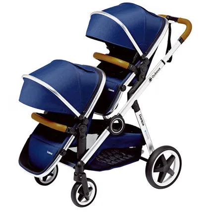 

Quintus High Landscape Newborn Twin Baby Stroller Double Seat Umbrella Trolley Twins Cart for Kids Four Wheel Baby Carriage 0-4Y