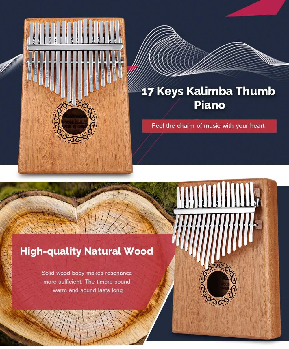 17-tone Kalimba Thumb Piano