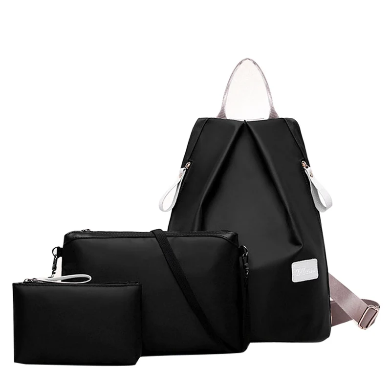 

3 Sets Women Shoulder Oxford Women Rucksack Bag +Shoulder bag Messenger Bag + Women Portable Purse