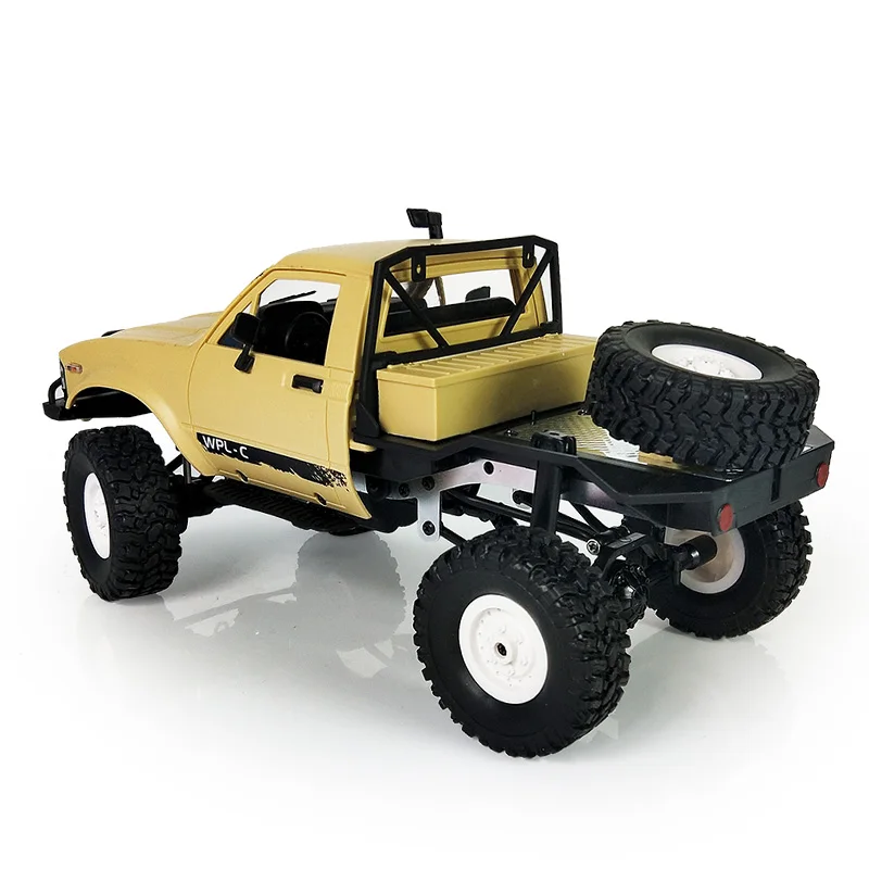 WPL C-14 1/16 RC автомобилей 2,4 г 4WD Off Road RC военный автомобиль рок грузовик на гусеничном ходу с передней светодио дный RTR игрушки