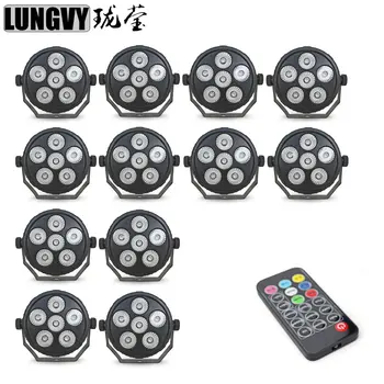 

Free Shipping 12pcs/Lot New Mini Plastic 6X6W LED Flat Par RGBW Wedding Decorative DJ Stage Lighting