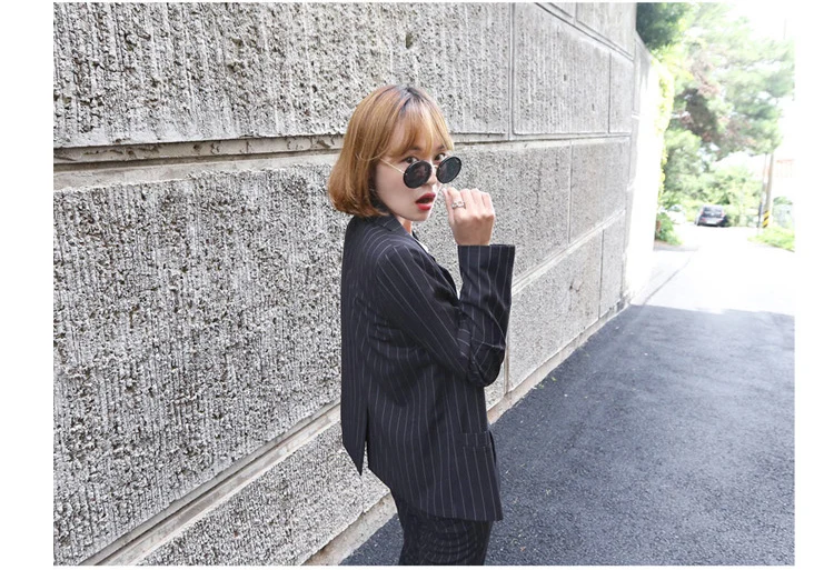 women's business suit2017 new style British retro fashion casual striped ladies suit office lady professional two - piece sets women's business suit2017 new style British retro fashion casual striped ladies suit office lady professional two - piece sets