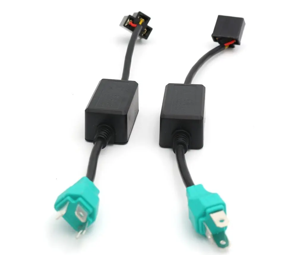 

Pair of H4 Anti-Flicker Decoder LED Headlight Canbus Wiring Kit Free Resistor for Jeep Wrangler 7'' Led Headlights