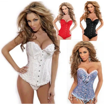 

free shipping clearance Lace up green floral brocade corset 8XL