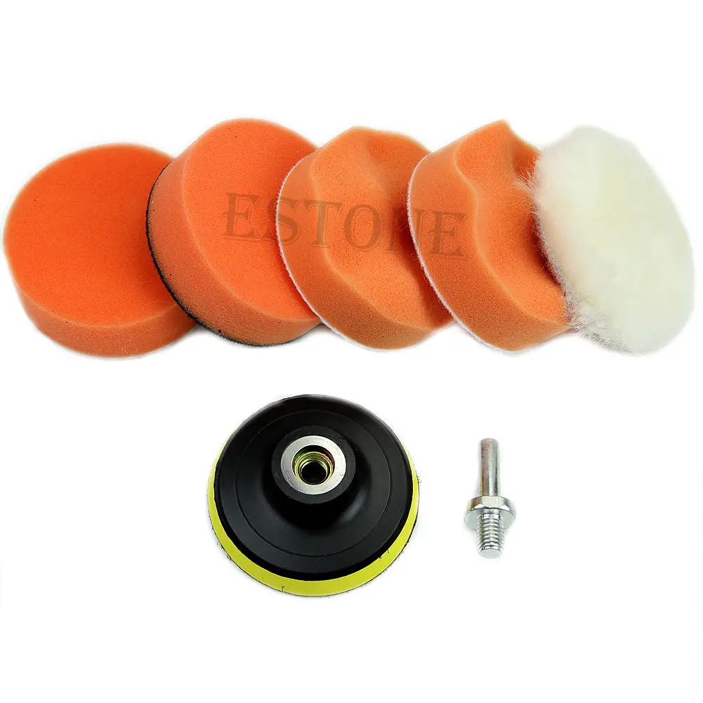 6pcs 75mm inch High Gross Polishing Buffing Pad Kit for Car Polisher Bufferin Polishing