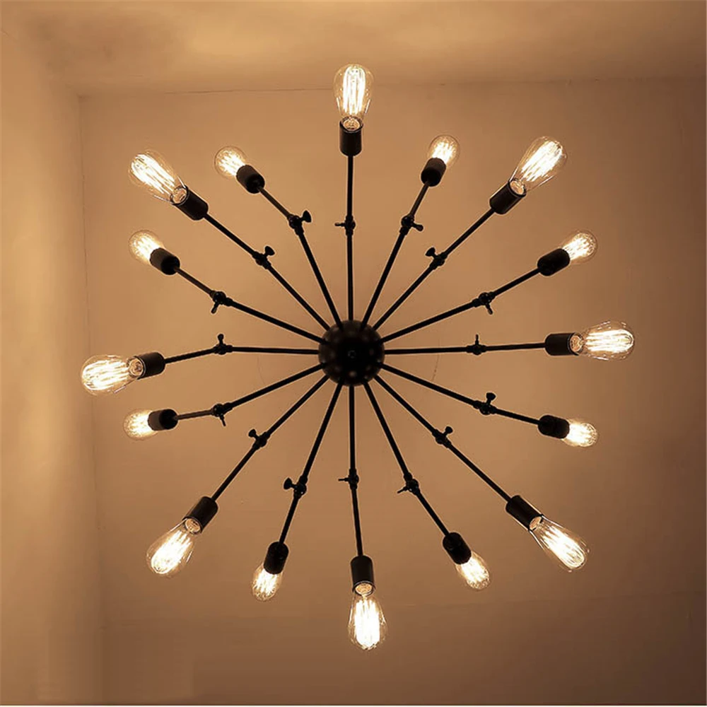 110 V 220 V araña Loft colgante luces inicio iluminación lamparas de techo Iluminacion Interior iluminación Industrial 10