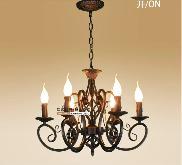 Aliexpress Com European Fashion Vintage Chandelier Ceiling European Fashion Vintage Chandelier Ceiling Lamp 6 Candle Lights Lighting Iron Black White Lampshade Fixtures