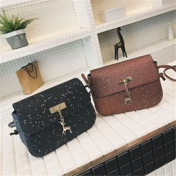 

2018 Modern New And Fashion Women Lady Mini Sequins Small Square Package Crossbody Shoulder Messenger Bag