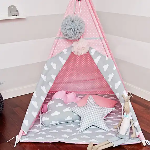 kids wooden tent