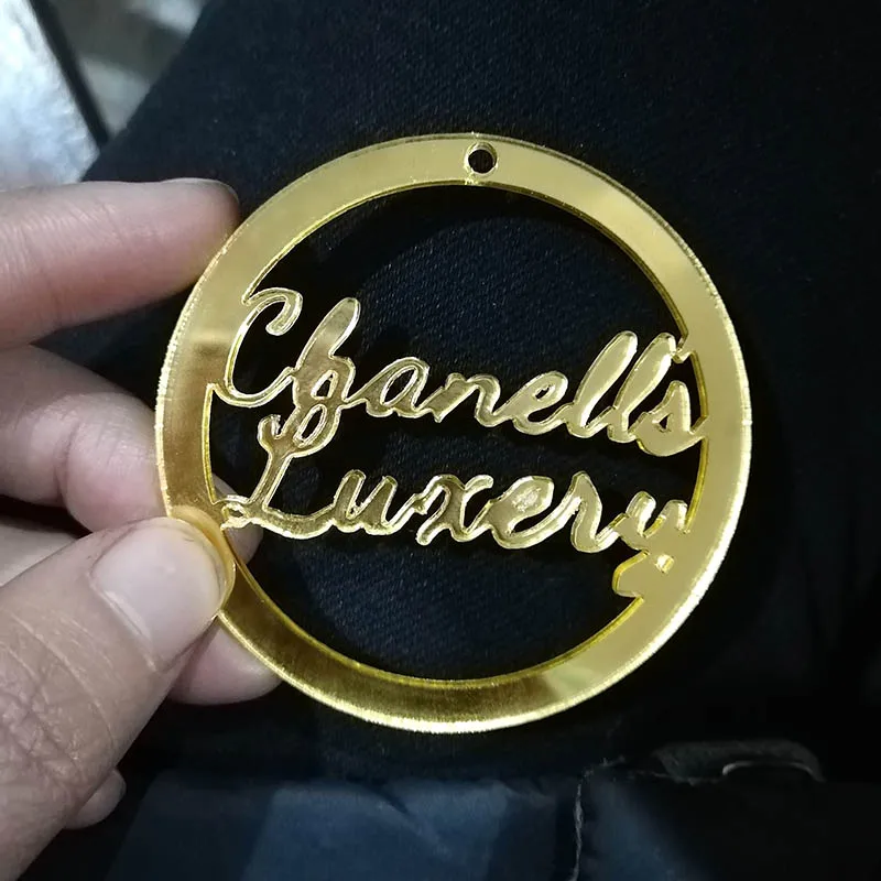 1pairs 60MM Acrylic Earrings Custom Name Logo Personalized Acrylic