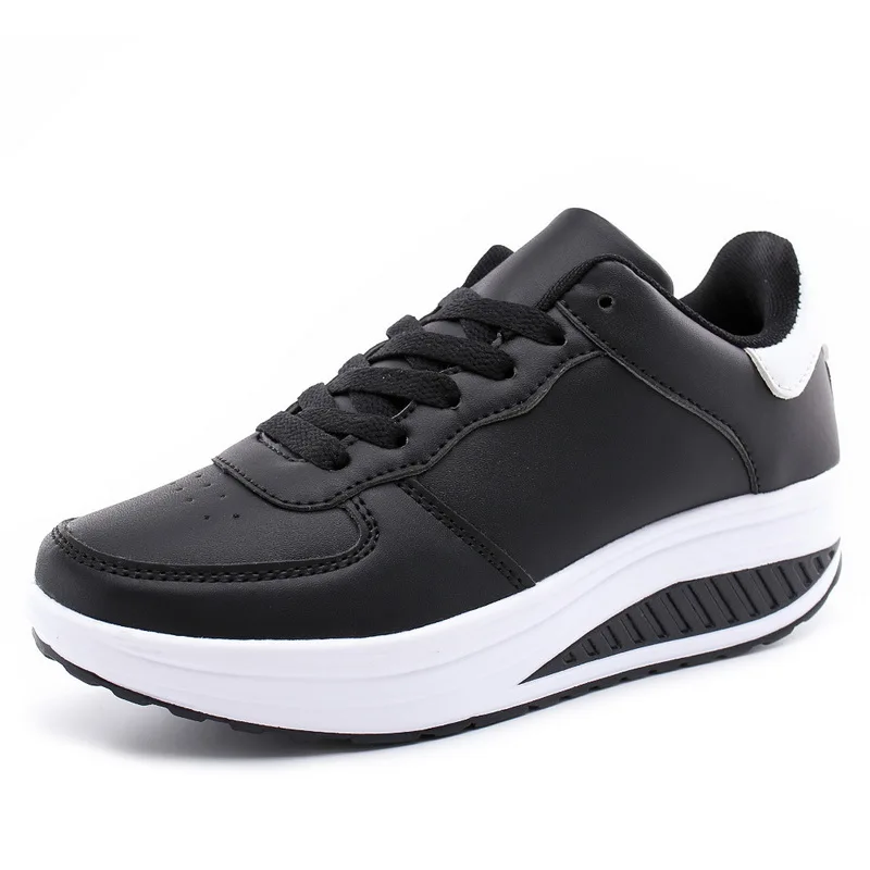 

women Casual shoes 2018 platform sneakers Lace Up genuine Leather shoes ladies flat shoes women flats creepers plus size 35-43