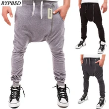 Спортивные штаны Мужские штаны модные повседневные мужские спортивные штаны Гаремные с низкой проймой брюки мужские спортивные брюки с эластичной резинкой на талии
