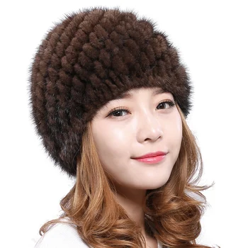 

Mink hat fashion autumn and winter thermal mink hair pineapple hat fur hat thermal mink hat female winter