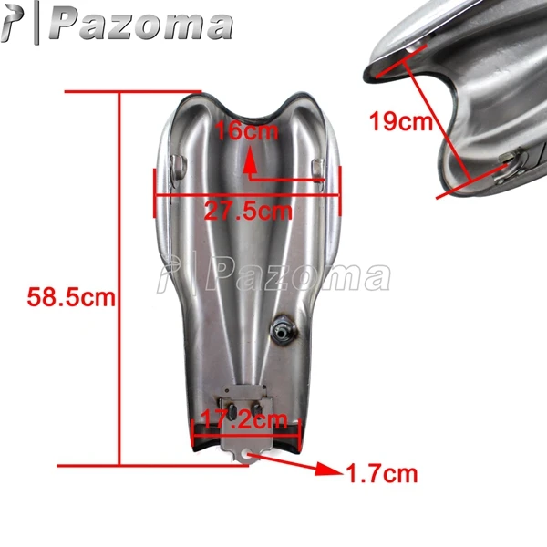 10л 2,6 галл. Мотоцикл Стальной Топливный бак Универсальный Масляный газовый бак для Yamaha Suzuki Honda Кафе Racer