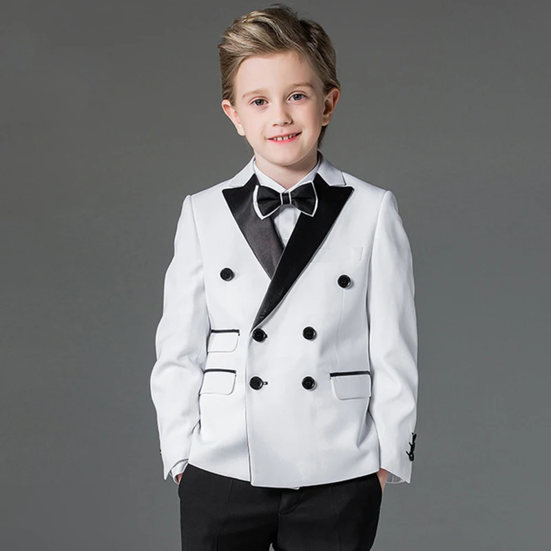 2 Piece Set white Boys suits for wedding Kids Prom Wedding Suits for ...