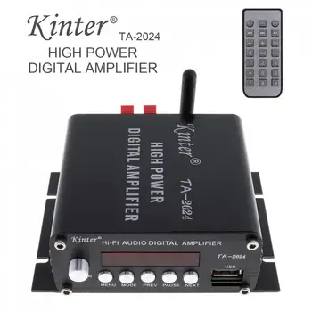 

Kinter TA-2024 Amplifier Audio Speaker Car Bluetooth Class-D Digital Amplifier 15W Player+Remote Controller +3A Power Supply