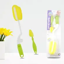 Новинка 2 шт./компл. 360 градусов вращающаяся губка детская бутылочка для грудного молока щетка для сосков очиститель соски стиральные щетки для 3 цветов