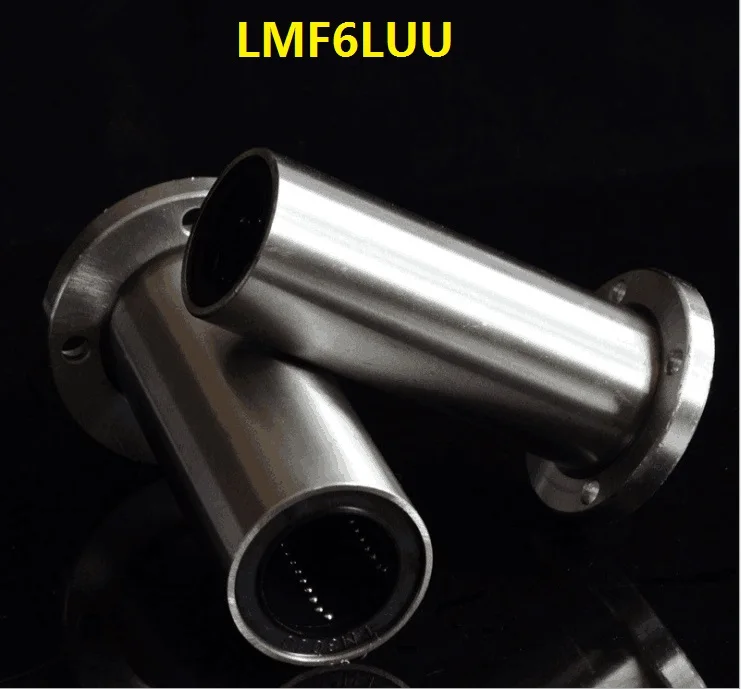 100 шт./лот LMF6LUU 6 мм 6*12*35 Длинный тип круглый фланец линейные шарикоподшипники
