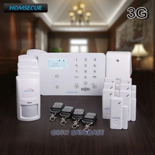 

HOMSECUR Wireless&wired WCDMA/GSM Home House Alarm System With Temperature Sensor