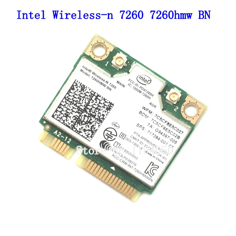INTEL 7260 BN 7260HMW 300 Мбит/с Mini PCI E 2 4 ГГц BT 0 Combo 7260BN для HP COMPAQ Linux Win7 Win8 Win10 AP|intel 7260|pci-e mini