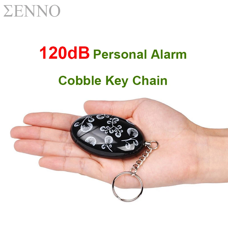 

3 Pcs/ lot 120dB Emergency Personal Alarm Keychain Cobble Self Defense Anti-Attack Security Alarm For Elder Women Kids Girl