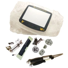 Кристалл цвет корпус оболочки полный комплект чехол заменить для GameBoyAdvance консоли оболочки мультфильм экран объектив DMG игры отвертки