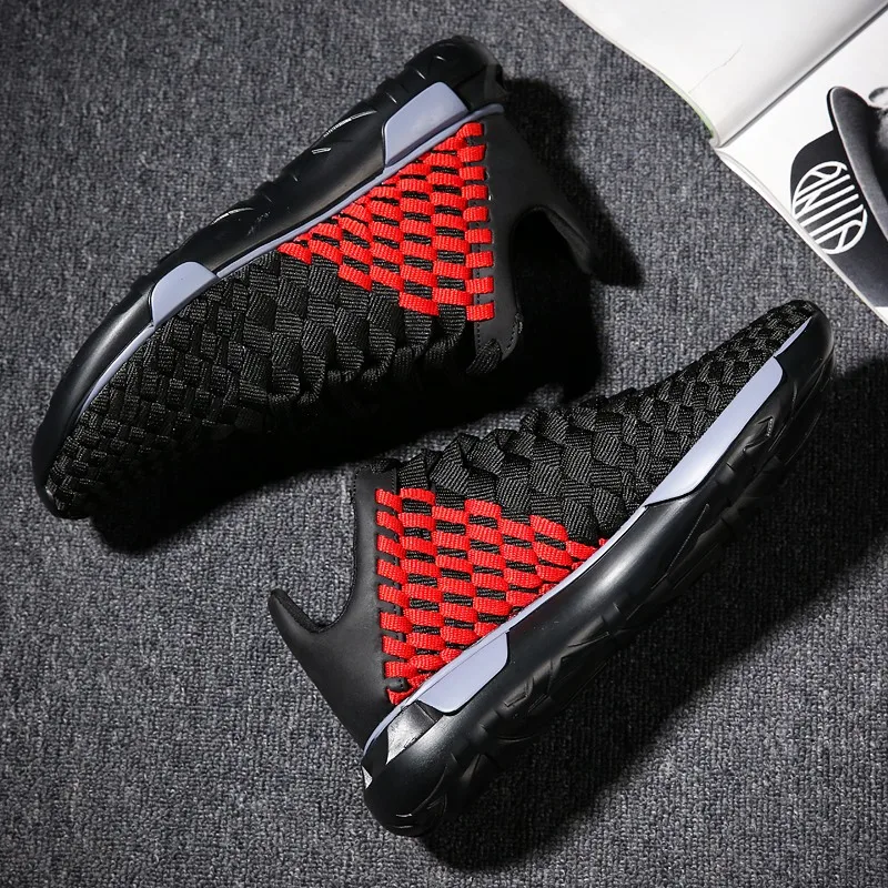 

WINDRIDERISM New Arrival Handmade Weaving Shoes for Men Casual Fashion Shoes Breathable Lightweight Mens Sneakers Zapatillas