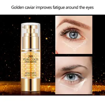 

24k Gold Caviar Eye Care Essence Moisturizing Firming Skin Anti-puffiness Dark Circles Eye Cream