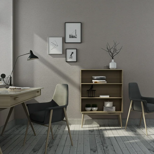 Moderne 3D Imitatie Linnen Behang PVC Thicken Plain Kleur Grijs ... Moderne 3D Imitatie Linnen Behang PVC Thicken Plain Kleur Grijs ...