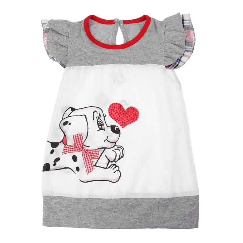 Baby Kids Girls Dress Lovely Cartoon Dog Print O-Neck Short Sleeve Dress Children Kids Baby Girl Casual A-line Dresses New цена Baby Kids Girls Dress Lovely Cartoon Dog Print O-Neck Short Sleeve Dress Children Kids Baby Girl Casual A-line Dresses New цены онлайн