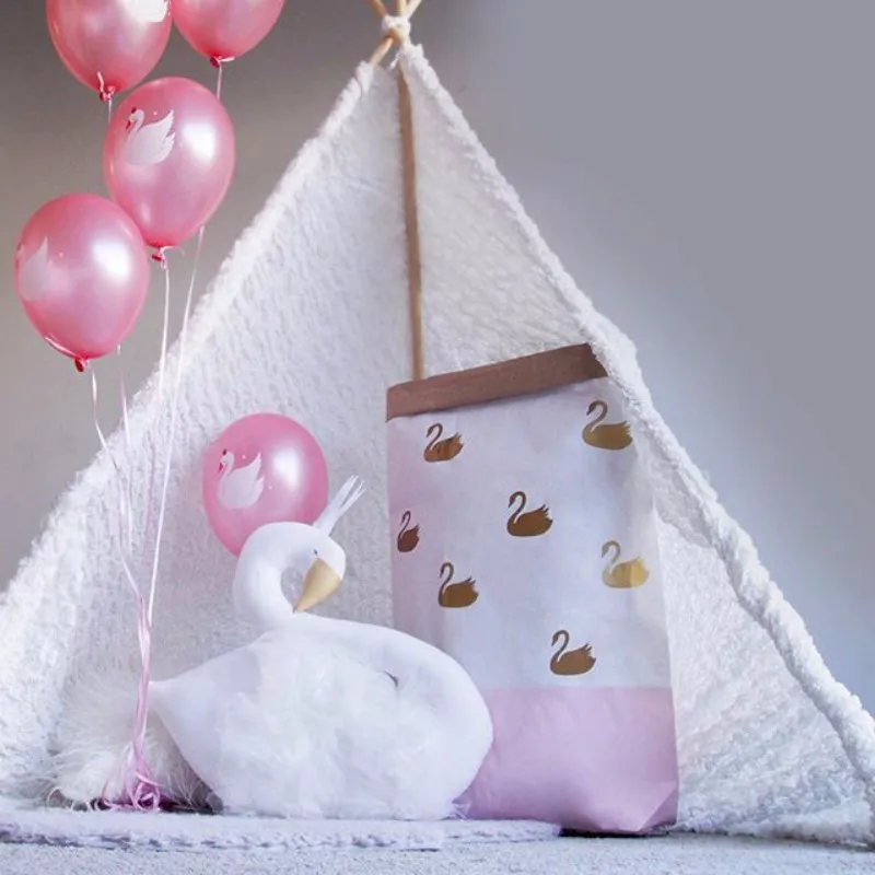 Розовый Лебедь Детские подушки для мальчиков и девочек игрушка детская комната украшения Гусь реквизит Kawaii Подушка Juguete Ninos Enfants де Jouets - Цвет: white swan