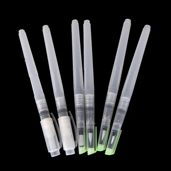 

6 Pcs Refillable Water Brush Ink Pen for Water Color Calligraphy Drawing Painting Illustration Pen Office Stationery