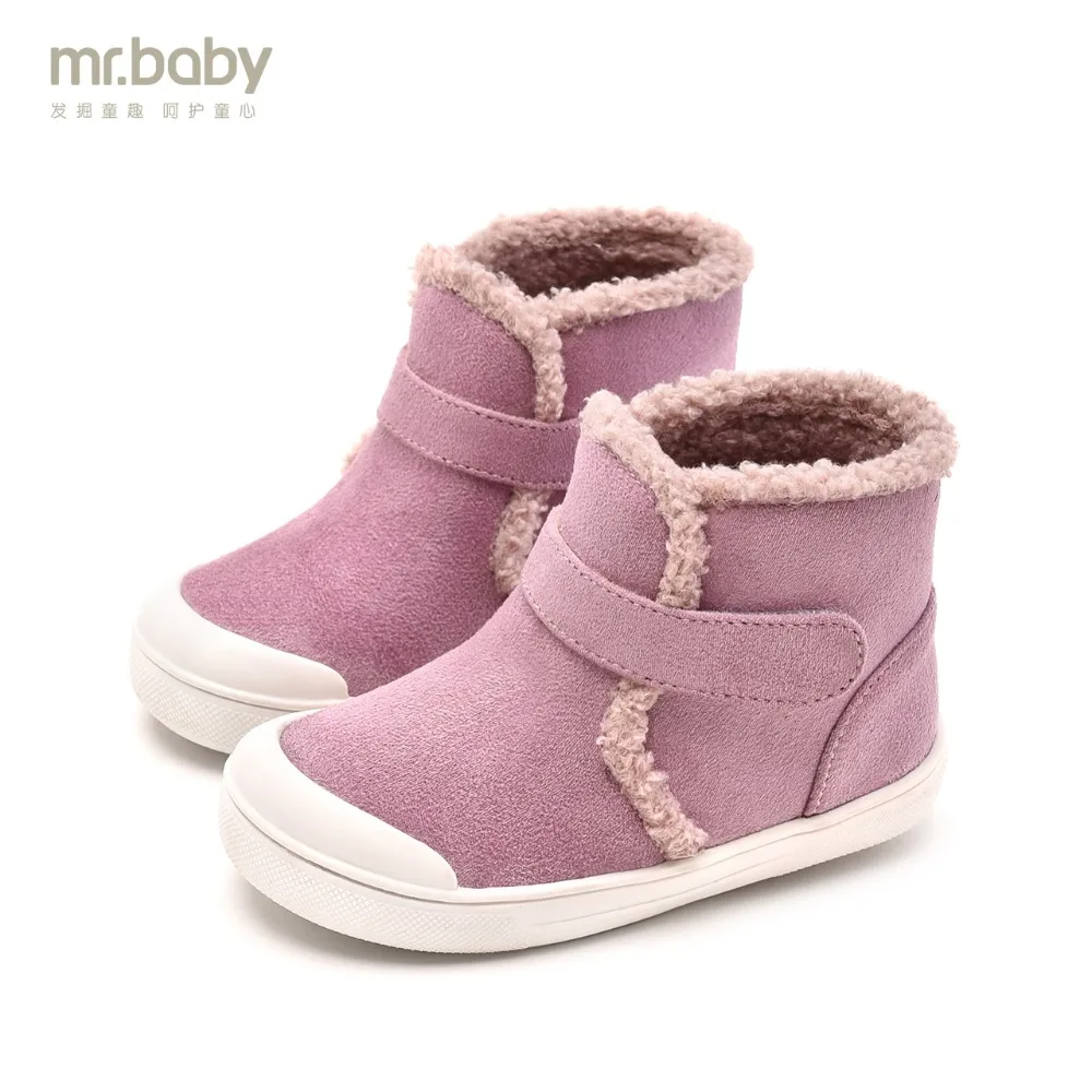 Kopen Mr. baby Originele kinderen schoenen 2018 Nieuwe Winter Mode Eenvoudige Suede Eenvoudige Warme Meisje Kind Laarzen