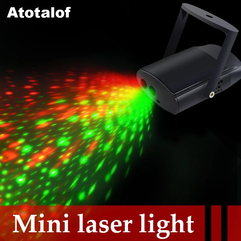 

Atotalof 5V Mini Laser Stage Lighting Disco Party Light KTV Club USB Charging Light Touch Button Switch LED Stage Laser Lamp