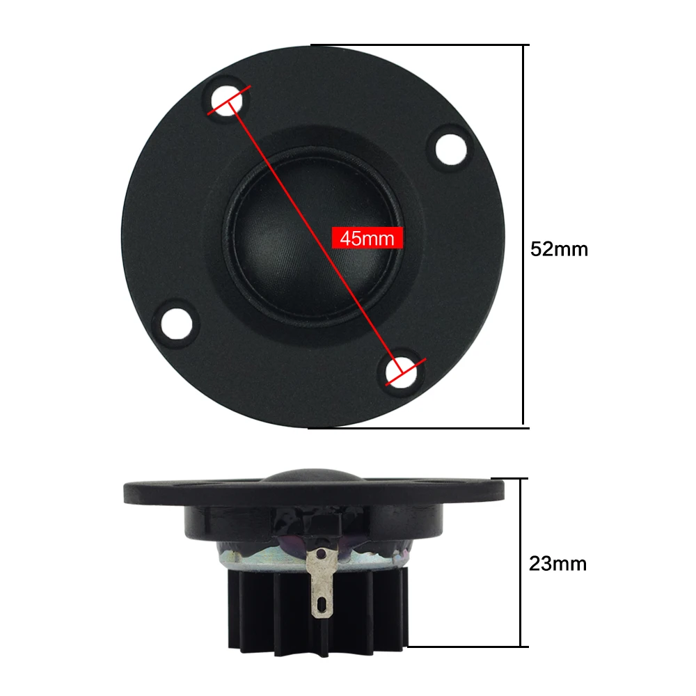 1 дюймов твитер динамик 6 Ом 30 Вт Hifi Мягкий купол шелковая пленка тройной громкоговоритель неодимовые зубчатые алюминиевые теплоотвод 2 шт