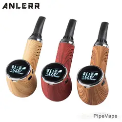 Anlerr деревянный E трубы PipeVape сухой травы испаритель электронная сигарета 1100 мАч TC травяной комплект для электронной сигареты с керамика