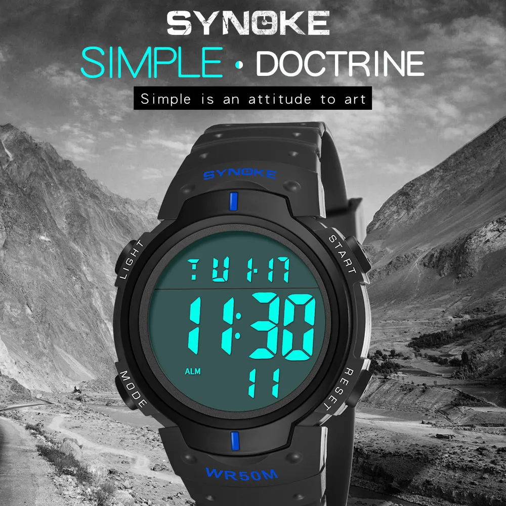 

Fashion Men's Student Watches Multi-Function Waterproof Casual LED Digital Outdoor Sport Wrist Watch Clock relogio masculino